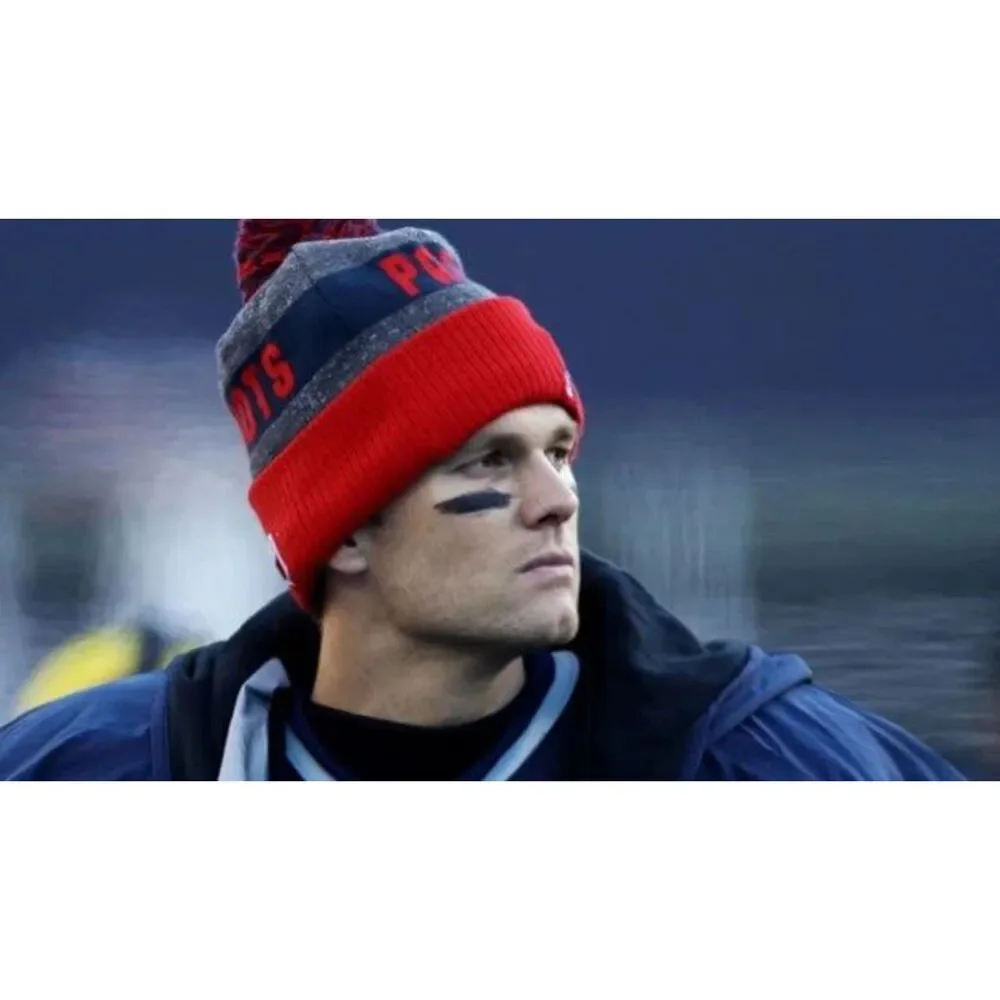 NEW ERA New England Patriots NFL Football Pom Pom Winter Beanie Hat Tom Brady